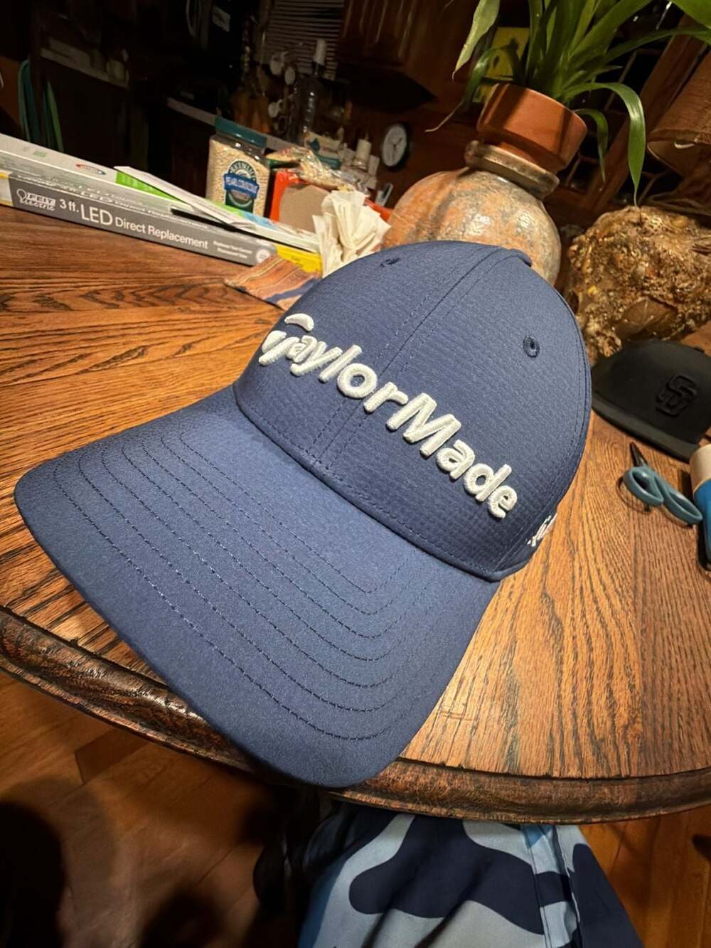 TaylorMade Tour Radar Hat Blue Adjustable Golf Cap with TP5 and Qi10 Logos